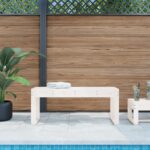 Provira Tuinbank 110x38x45 cm massief grenenhout wit