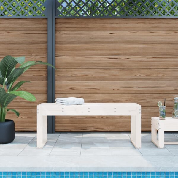 Provira Tuinbank 110x38x45 cm massief grenenhout wit