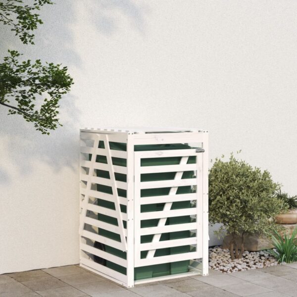 Provira Containerberging 84x90x128,5 cm massief grenenhout wit