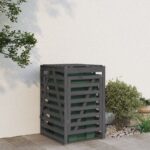 Provira Containerberging 84x90x128,5 cm massief grenenhout grijs