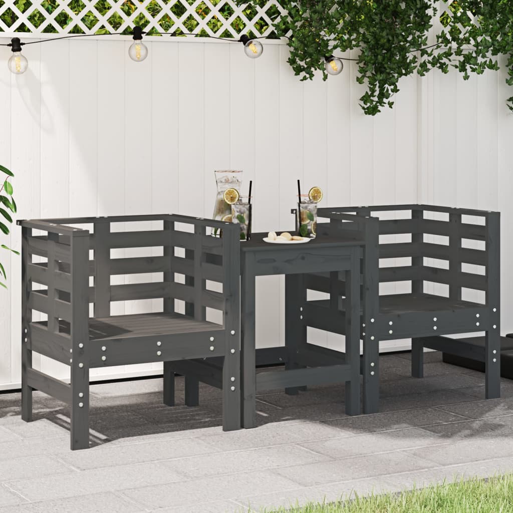 8720845808914_m_en_hd_1 Provira Tuinstoelen 2 st 61,5x53x71 cm massief grenenhout grijs - Image 1
