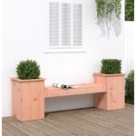 Provira Bankje met plantenbakken 184,5x39,5x56,5 cm grenenhout douglas