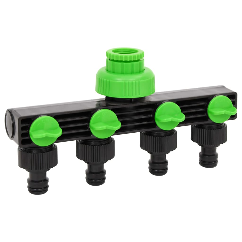8720845812003_a_en_hd_1 Provira Kraanadapter 4-wegs 19,5x6x11 cm ABS & PP groen en zwart - Image 1