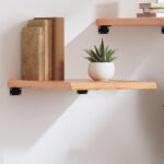 Provira Wandschap 40x50x(2-4) cm behandeld massief eikenhout lichtbruin