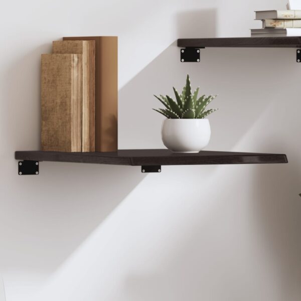 Provira Wandschap 40x50x2 cm behandeld massief eikenhout donkerbruin