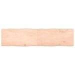 Provira Tafelblad natuurlijke rand 160x40x(2-4) cm massief eikenhout