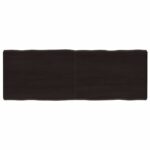 Provira Tafelblad natuurlijke rand 140x50x(2-6)cm eikenhout donkerbruin