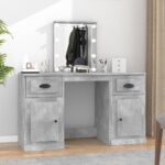 Provira Kaptafel met LED-verlichting 130x50x132,5 cm betongrijs