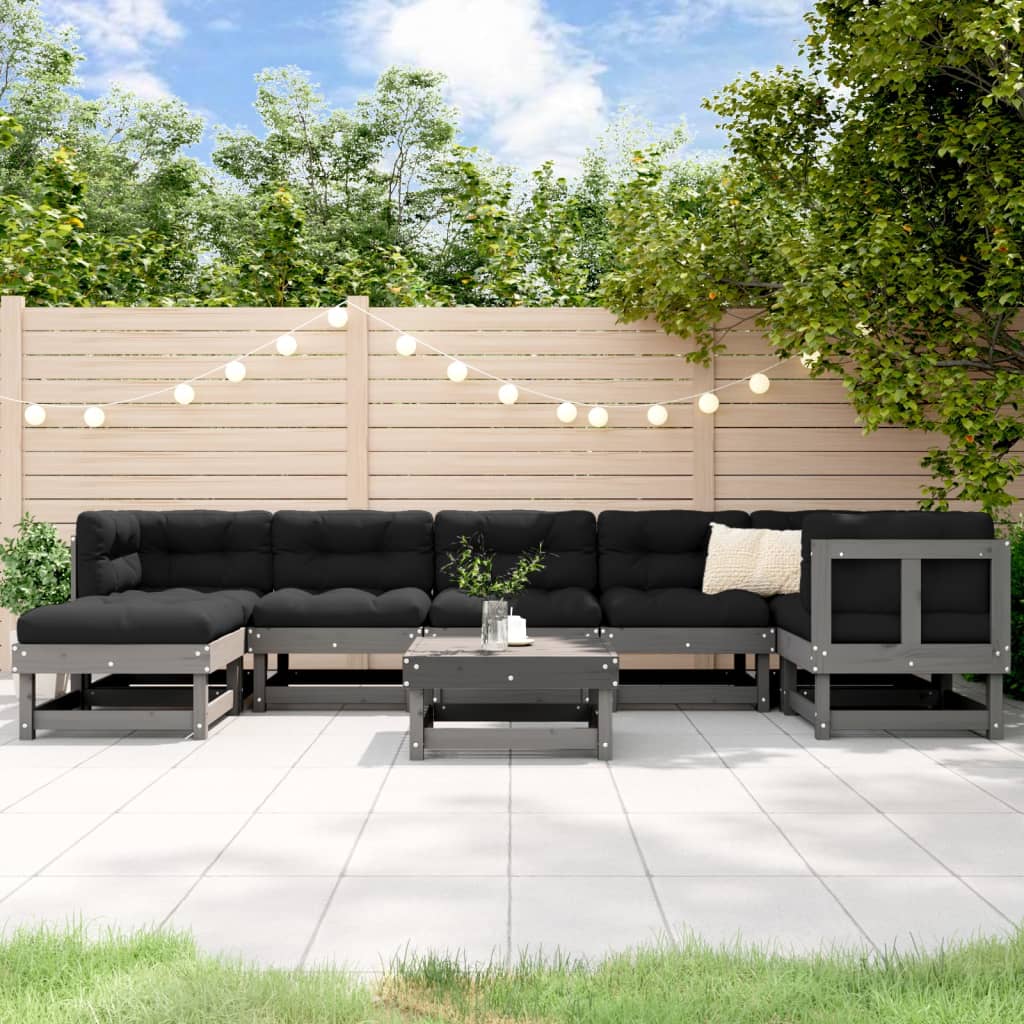 8720845837280_m_en_hd_1 Provira 8-delige Loungeset met kussens massief hout grijs - Image 1