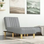 Provira Chaise longue stof lichtgrijs