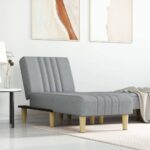 Provira Chaise longue stof lichtgrijs