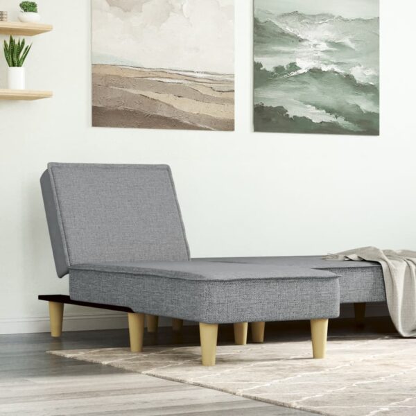 Provira Chaise longue stof lichtgrijs