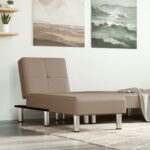 Provira Chaise longue kunstleer capuccinokleurig
