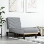 Provira Chaise longue stof lichtgrijs