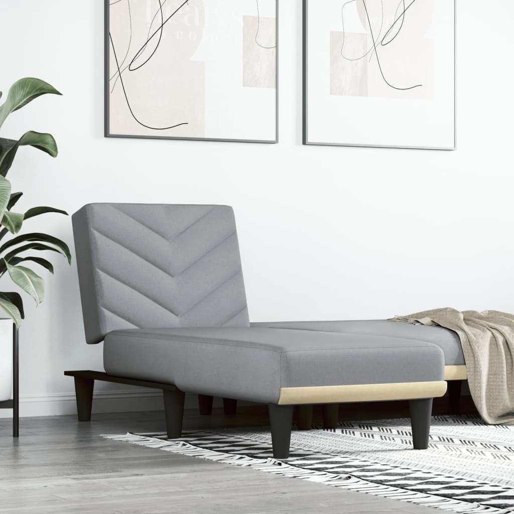 8720845847722_m_en_hd_1 Provira Chaise longue stof lichtgrijs - Image 1