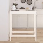 Provira Bartafel 100x50x110 cm massief grenenhout wit