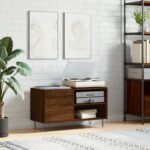 Provira Platenkast 85x38x48 cm bewerkt hout bruin eikenkleur