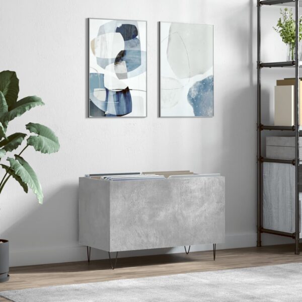 Provira Platenkast 74,5x38x48 cm bewerkt hout betongrijs