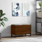 Provira Platenkast 74,5x38x48 cm bewerkt hout bruin eikenkleur