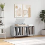 Provira Platenkast 100x38x48 cm bewerkt hout betongrijs