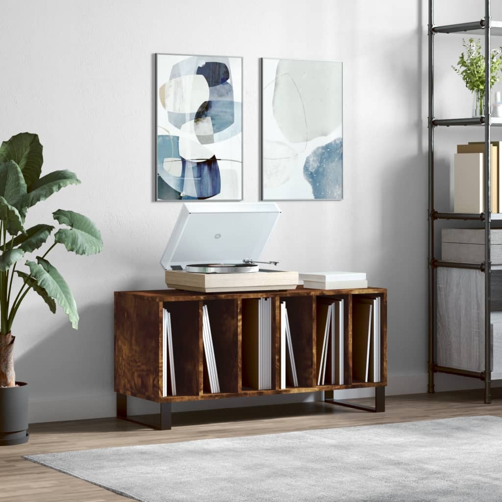 8720845877729_m_en_hd_1 Provira Platenkast 100x38x48 cm bewerkt hout gerookt eikenkleurig - Image 1