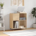 Provira Platenkast 84,5x38x89 cm bewerkt hout sonoma eikenkleurig