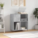 Provira Platenkast 84,5x38x89 cm bewerkt hout betongrijs