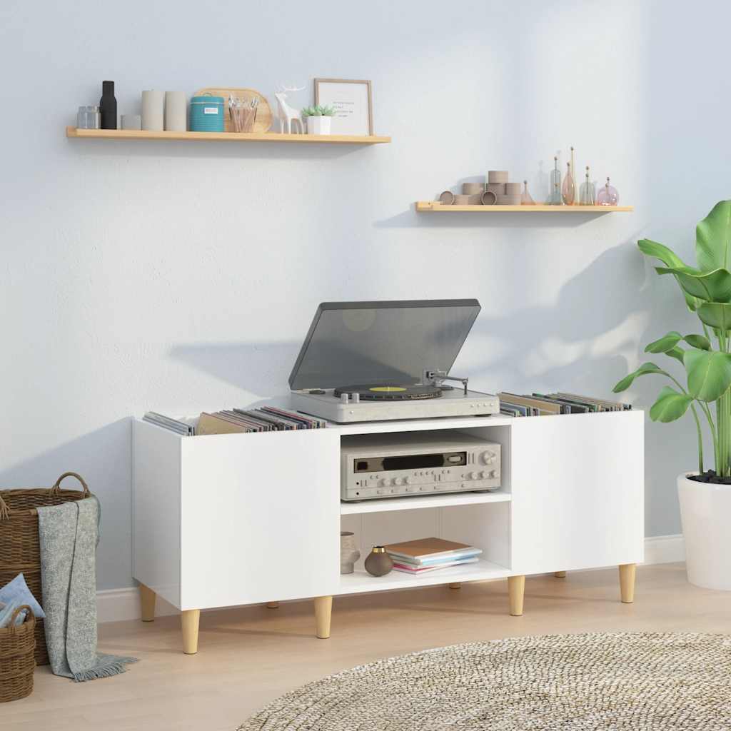 8720845878337_m_en_hd_1 Provira Platenkast 121x38x48 cm bewerkt hout hoogglans wit - Image 1