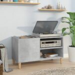 Provira Platenkast 84,5x38x48 cm bewerkt hout betongrijs