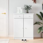 Provira Schoenenkast ALTA 77x35x96 cm massief grenenhout wit