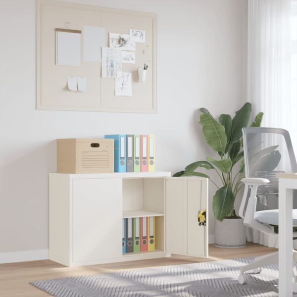 Provira Archiefkast 90x40x70 cm staal wit