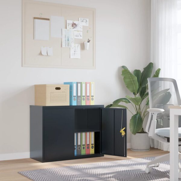 Provira Archiefkast 90x40x70 cm staal antracietkleurig