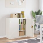 Provira Archiefkast 90x40x90 cm staal wit