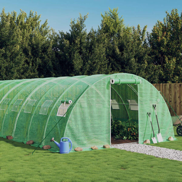 Provira Tuinkas met stalen frame 96 m² 24x4x2 m groen