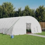 Provira Tuinkas met stalen frame 48 m² 8x6x2,85 m wit