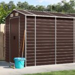 Provira Tuinschuur 191x980x198 cm gegalvaniseerd staal bruin