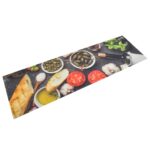 Provira Keukenmat wasbaar wijn- en dinerprint 45x150 cm fluweel