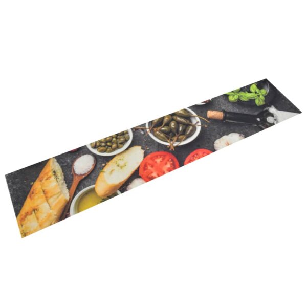 Provira Keukenmat wasbaar wijn- en dinerprint 60x300 cm fluweel
