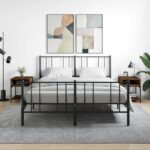 Provira Nachtkastjes 2 st 40x41x50 cm bewerkt hout gerookt eikenkleurig