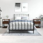 Provira Nachtkastjes 2 st 40x42x55 cm bewerkt hout bruin eikenkleur