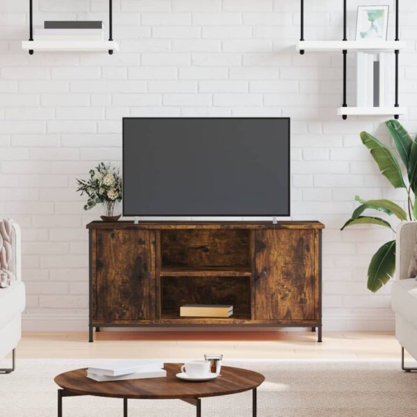Provira Tv-meubel 100x40x50 cm bewerkt hout gerookt eikenkleurig