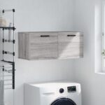 Provira Wandkast 80x36,5x35 cm bewerkt hout grijs sonoma eikenkleurig