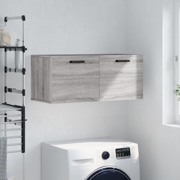 Provira Wandkast 80x36,5x35 cm bewerkt hout grijs sonoma eikenkleurig