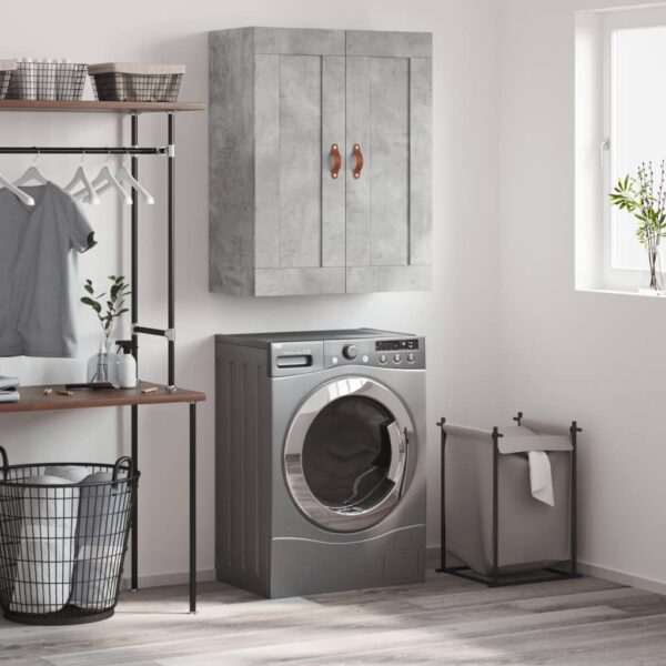 Provira Wandkast 69,5x34x90 cm bewerkt hout betongrijs