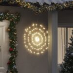 Provira Kerstverlichting vuurwerk 2 st 140 warmwitte LED's 17 cm
