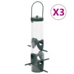 Provira Vogelvoeders 3 st 17x17x32 cm donkergroen