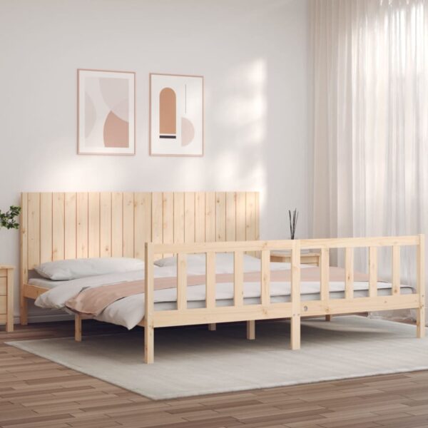 Provira Bedframe zonder matras massief grenenhout 200x200 cm