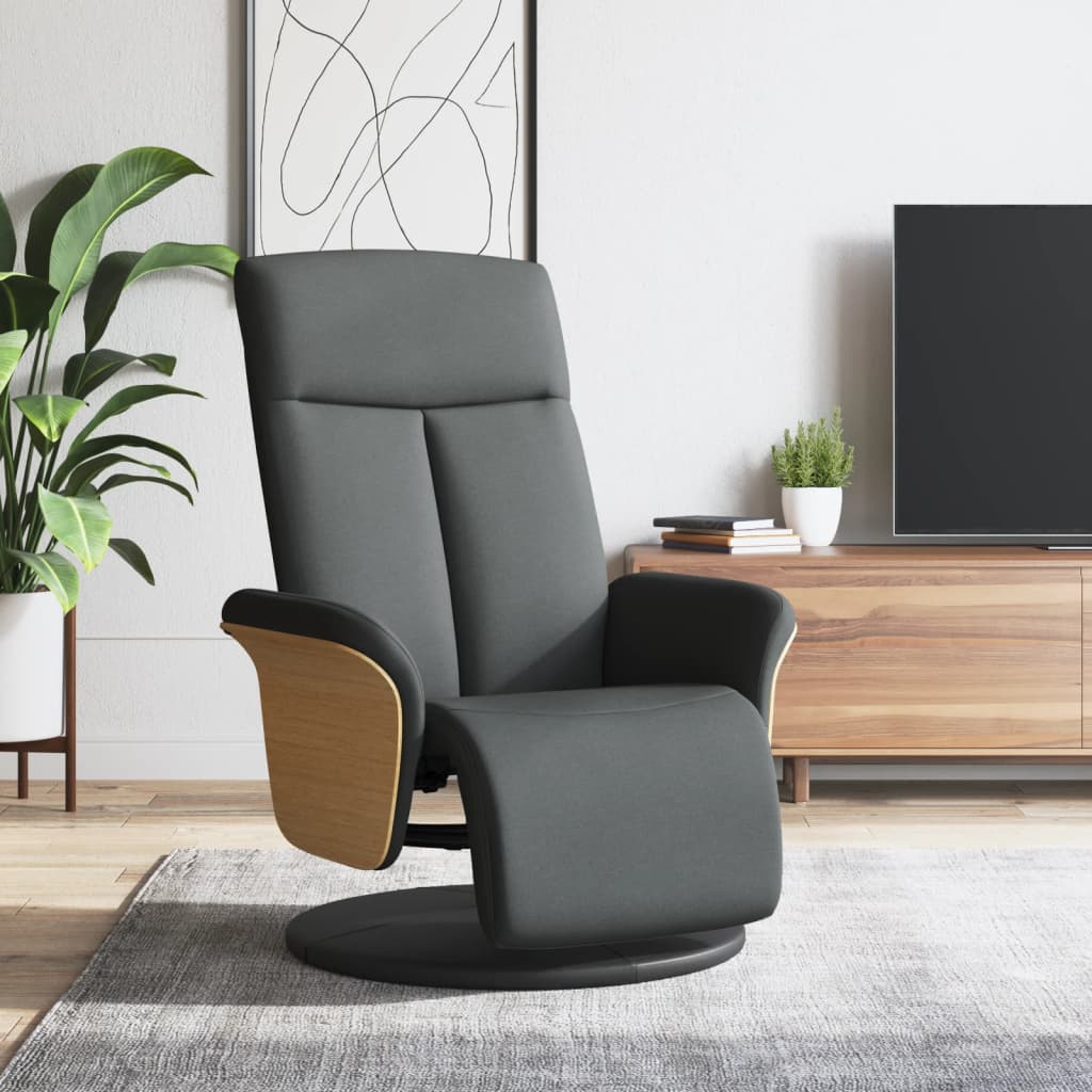 8721012043046_m_en_hd_1 Provira Fauteuil verstelbaar met voetensteun stof donkergrijs - Image 1