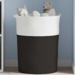 Provira Opbergmand Ø 49x65 cm katoen zwart en wit
