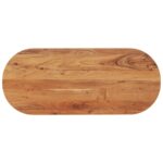Provira Tafelblad ovaal 120x50x2,5 cm massief acaciahout